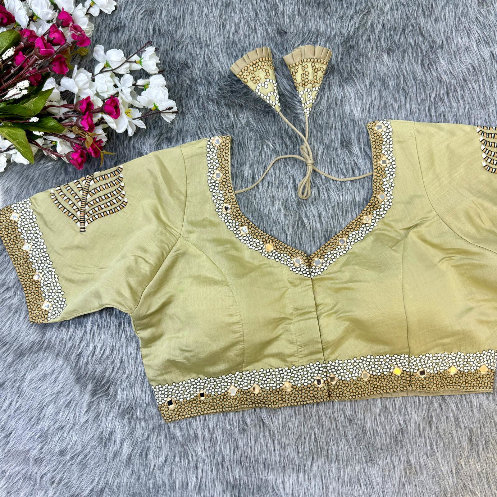 Rk Blouse Designer Soft Silk Heavy Work Party Wear Blouse Wholesale Online
